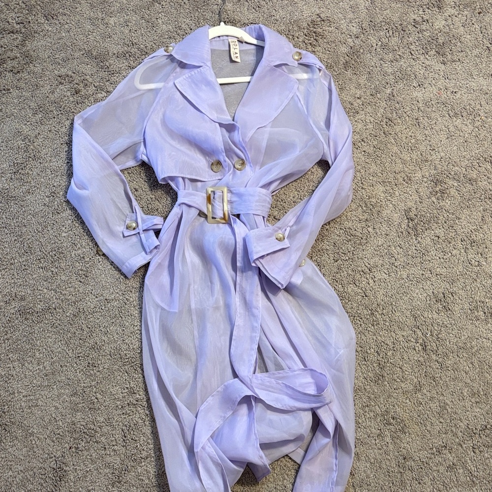 Dolan Light Purple Sheer Long Sleeve Dress